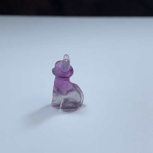 5.透明度有・可愛いフローライトねこちゃん