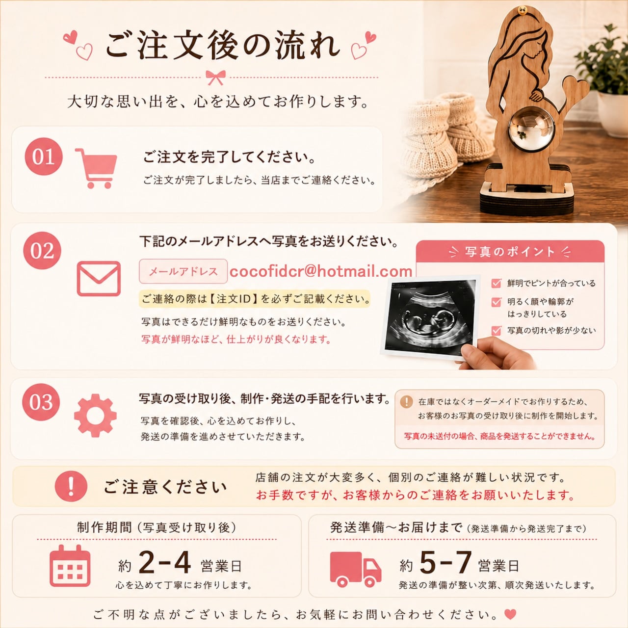 Z60 .エコー写真 フォトライト メモリアルライト マタニティ 妊娠記念