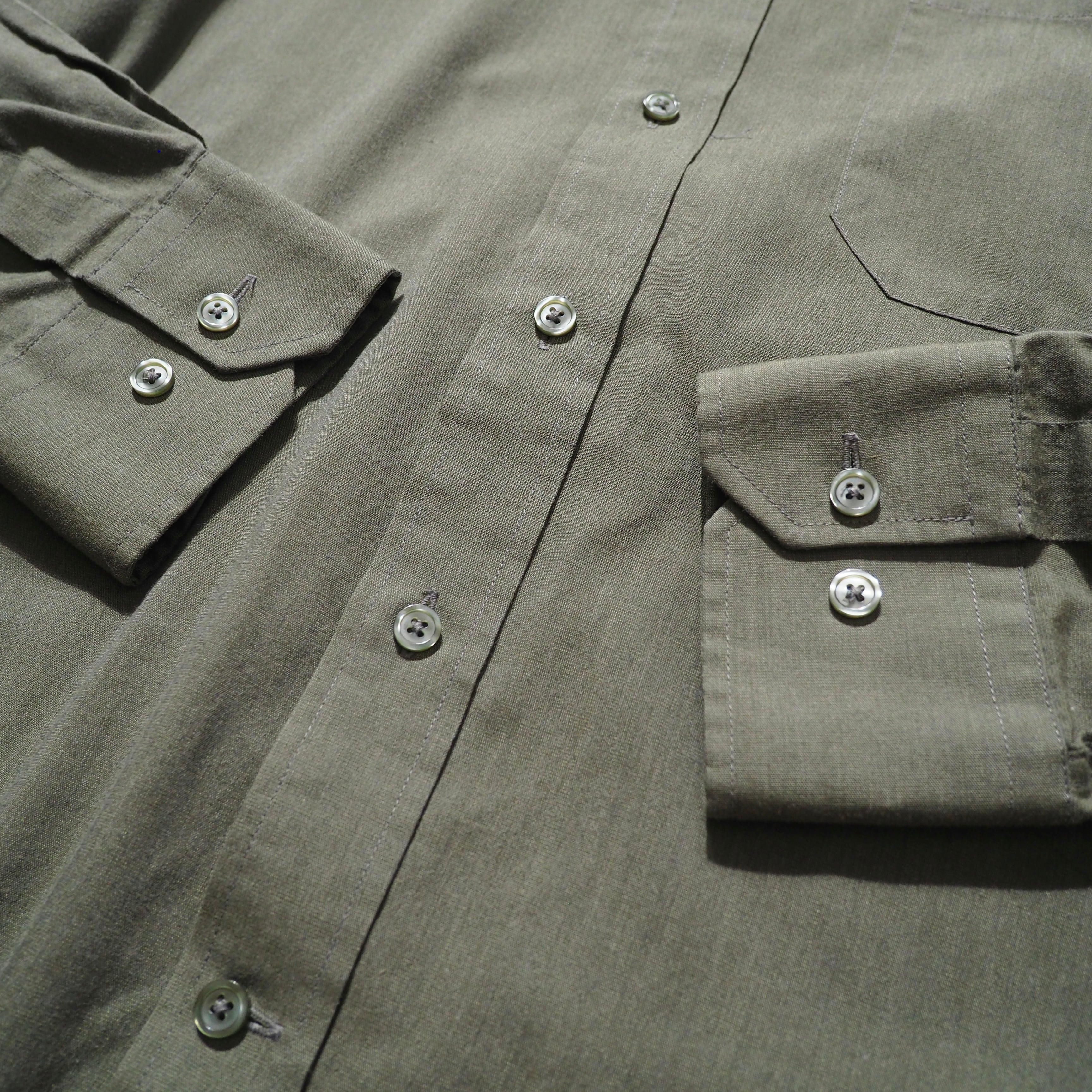 1990s " Monsieur by GIVENCHY " Beautiful Moss green color vintage Dress shirt