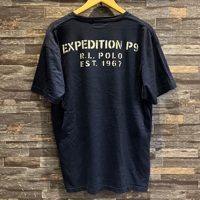 RALPH LAUREN BACK PRINT POCKET T–SHIRT 1990'S OLD USA製