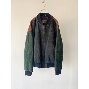 3tone design suède blouson