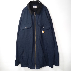 カーハート　CPO　シャツ　ジャケット　フルジップ　裏起毛　ボア　オーバーサイズ