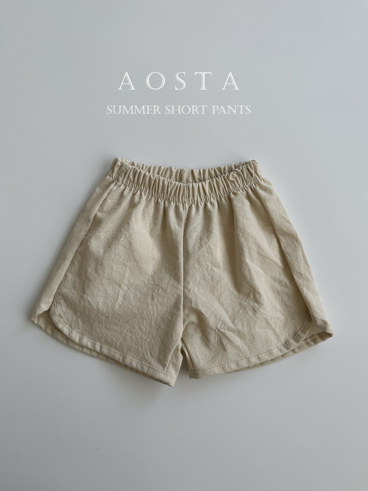 【Aosta】シンプルコットンショートパンツ - 6