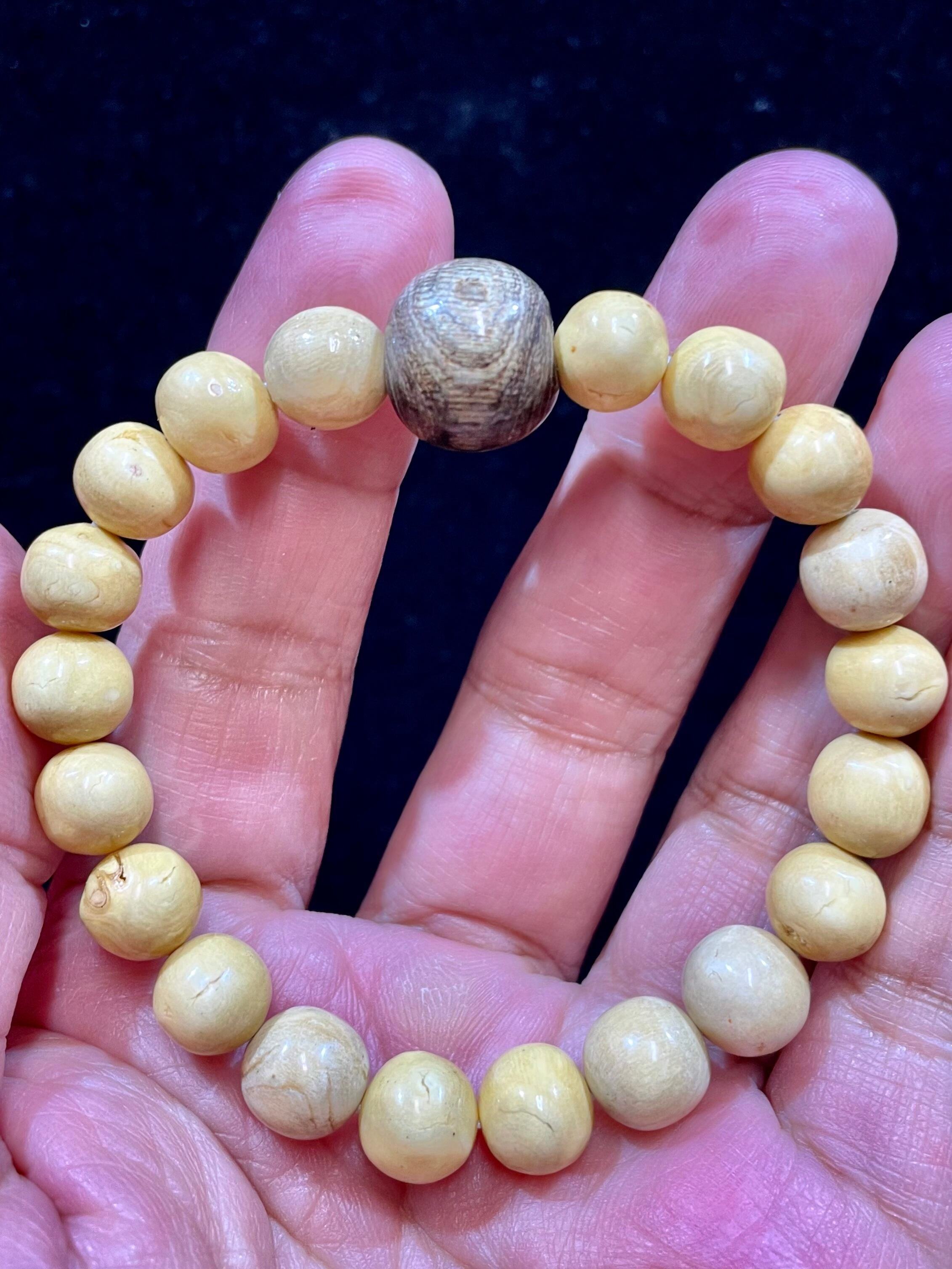 15) レインボー・ポセイドン&ホワイト・ウリ「トリトン」ブレスレット