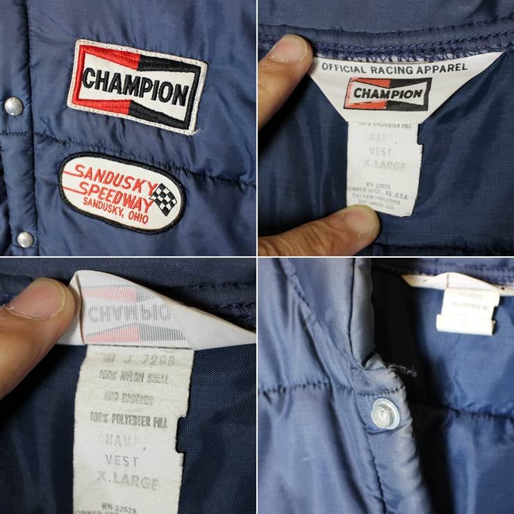 70s オフィシャル CHAMPION PLUG チャンピオンプラグ ナイロン 中綿