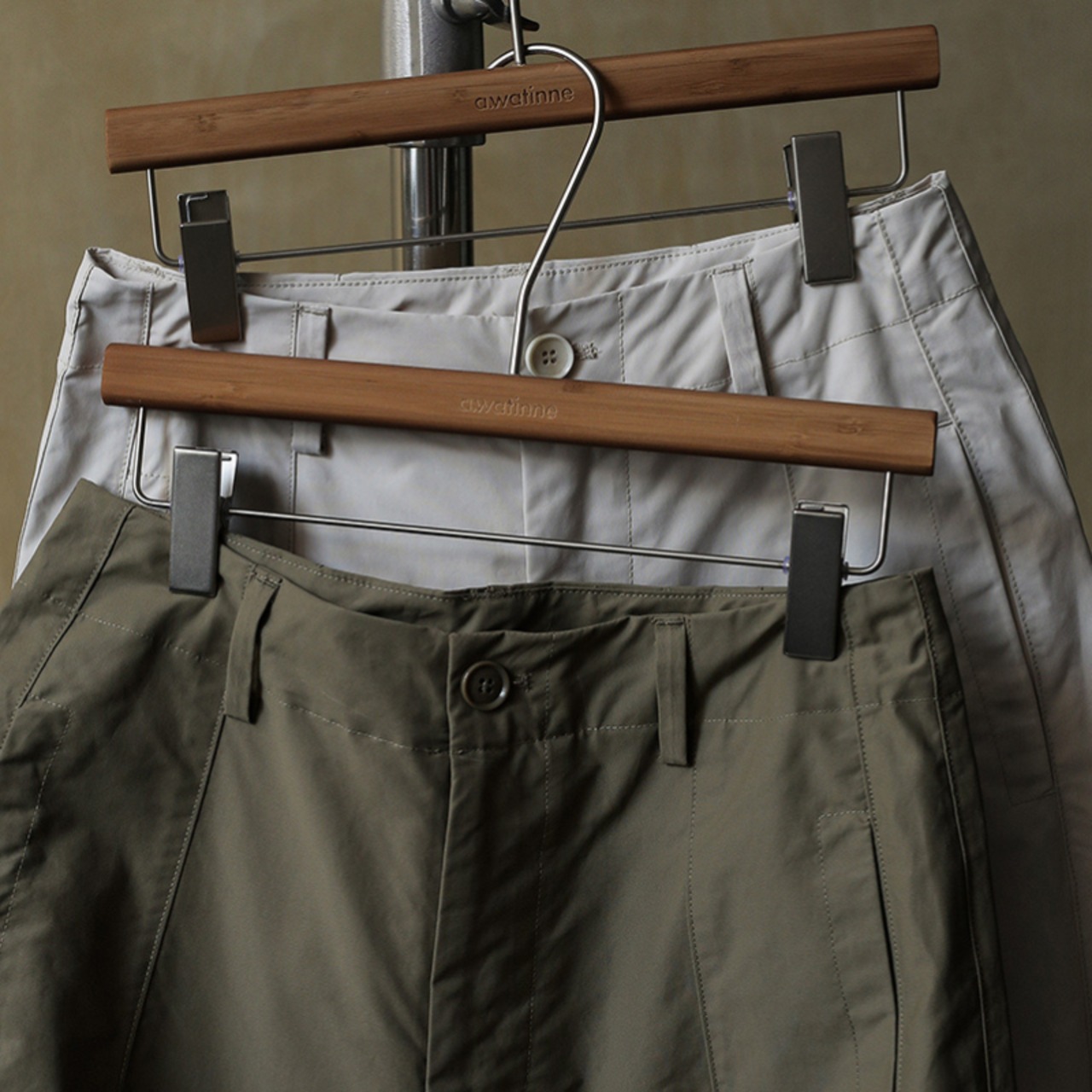 プリットデザインルーズストレートカジュアルパンツ　0810