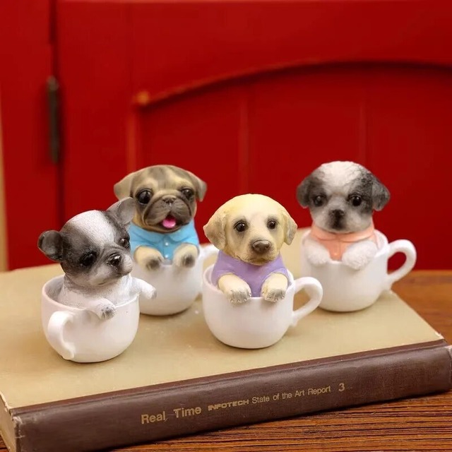 イヌ 置物 Tea Cup Dogs【4種】