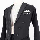【社交ダンス衣装】3点セット Hasebe ハセベ 燕尾服 シャツ スラックス ネクタイ メンズ 男性 エンビ ダンス用 デモ 競技用 ジャズ ラテン スーツ ジャケット