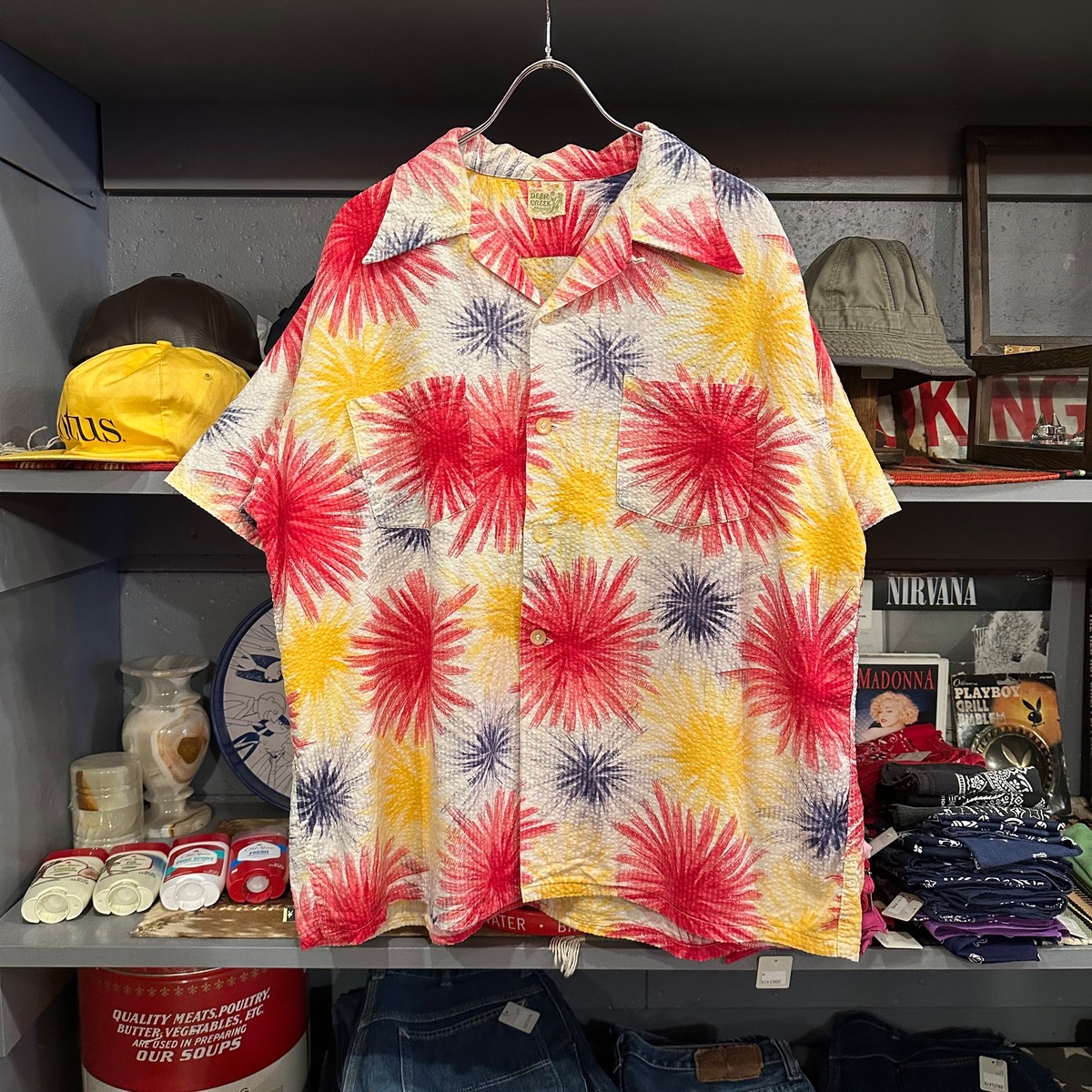 40-50s DEER CREEK S/S Open Collar Hawaiian Shirt | VOSTOK
