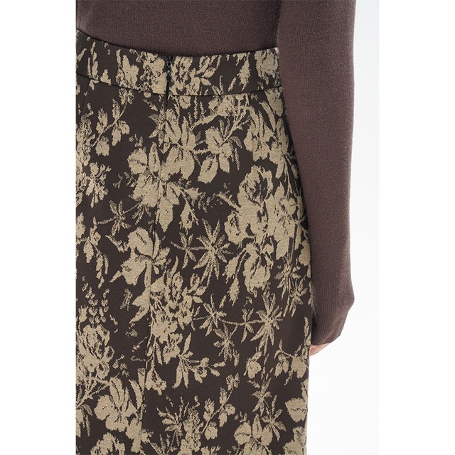 retro print I-line long skirt　10132