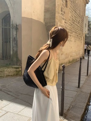 [OUNCE] heize shirring blouse (即納)