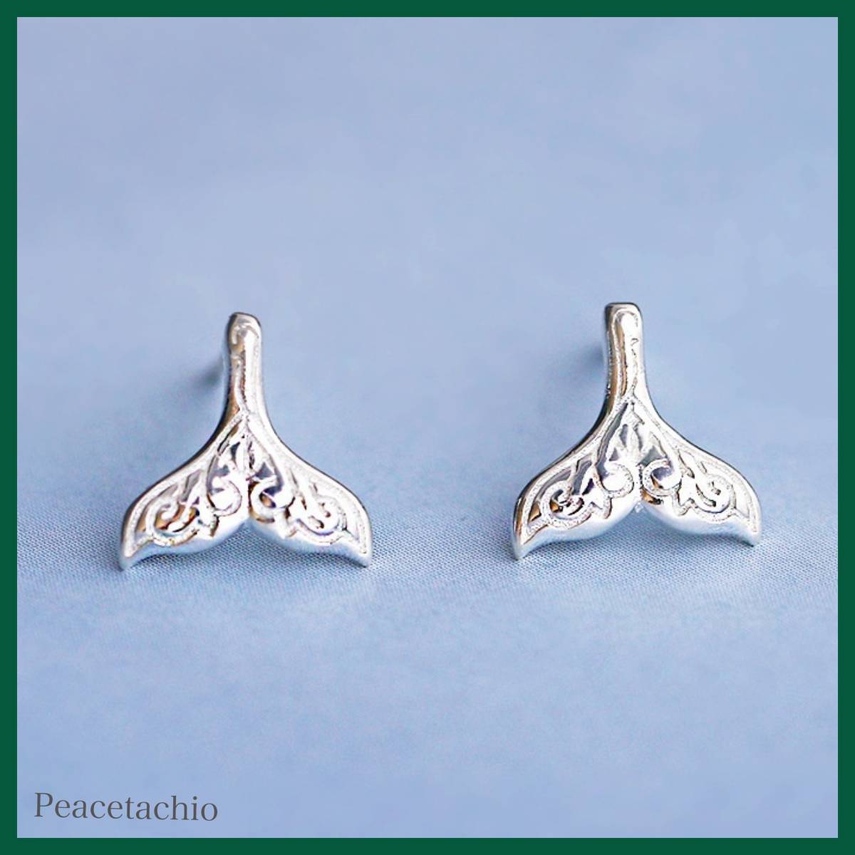 ピアス Silver925 シルバー 人魚 しっぽ 尾鰭 アレルギー対応