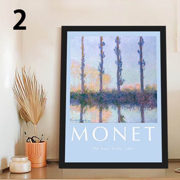 単品 33×43cm アートパネル 枠付きフレーム絵画 世界名画 モネ 印象派