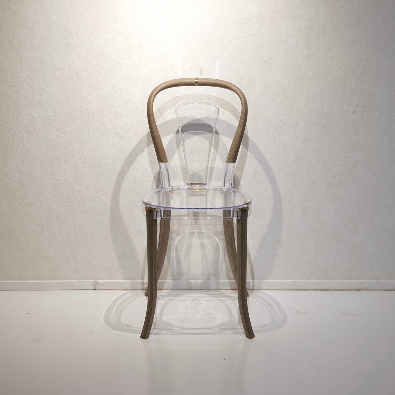 Bello Select ダイニングチェア アームレス チェア 椅子 クリア 樹脂座面 木脚 北欧 モダン ナチュラル