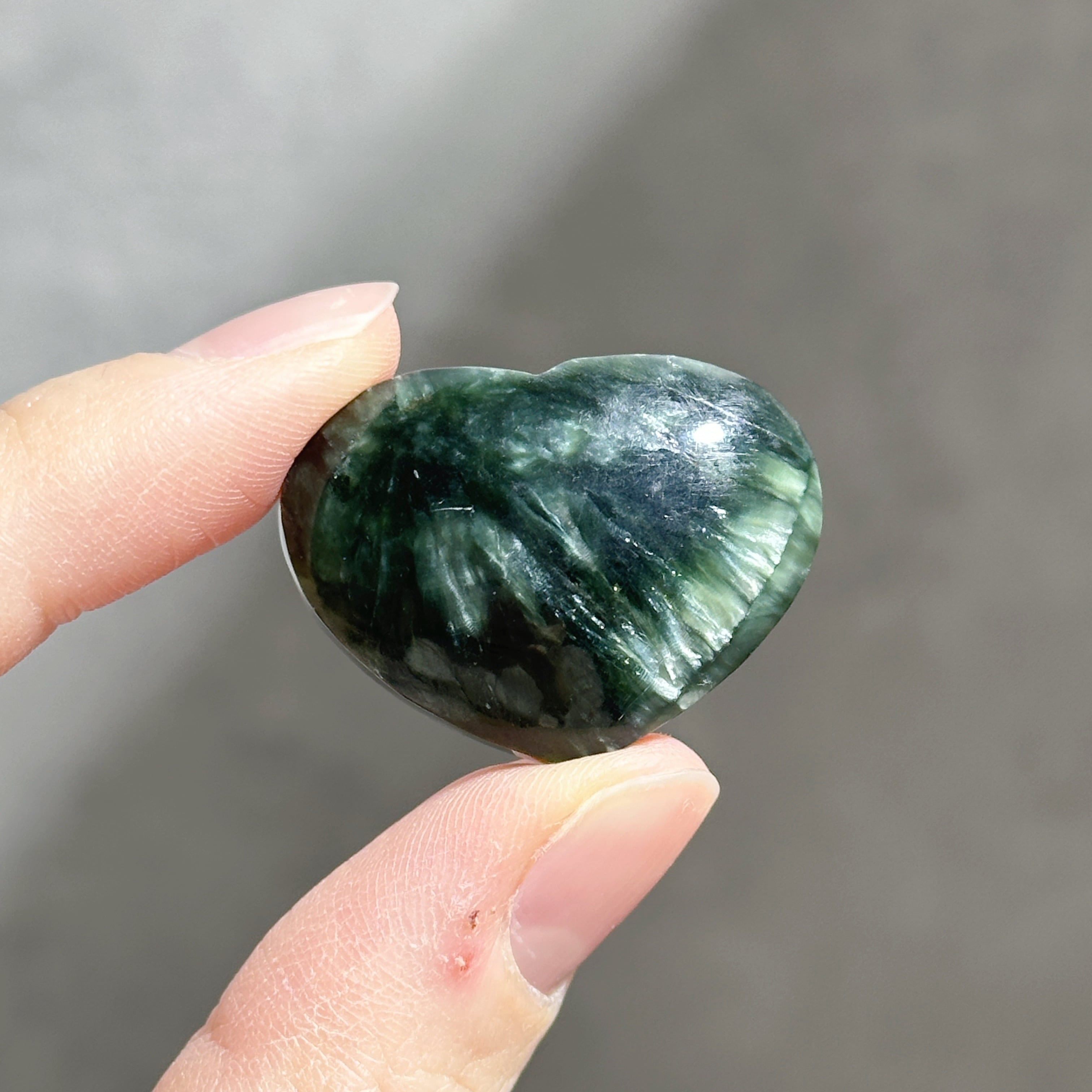 セラフィナイト ハート02◇ Seraphinite ◇天然石・鉱物