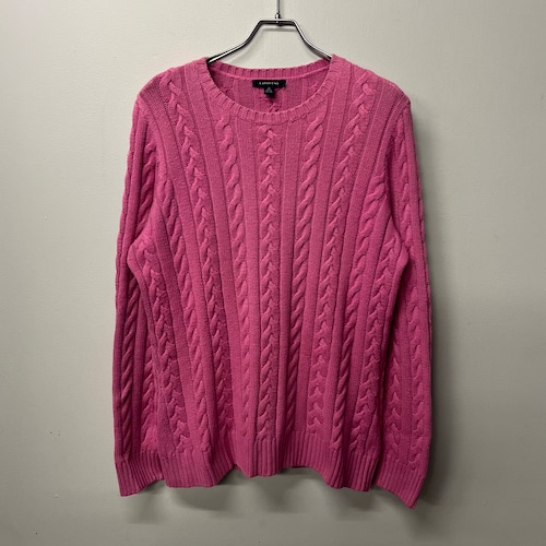 LANDS' END ニットセーター M ピンク ランズエンド