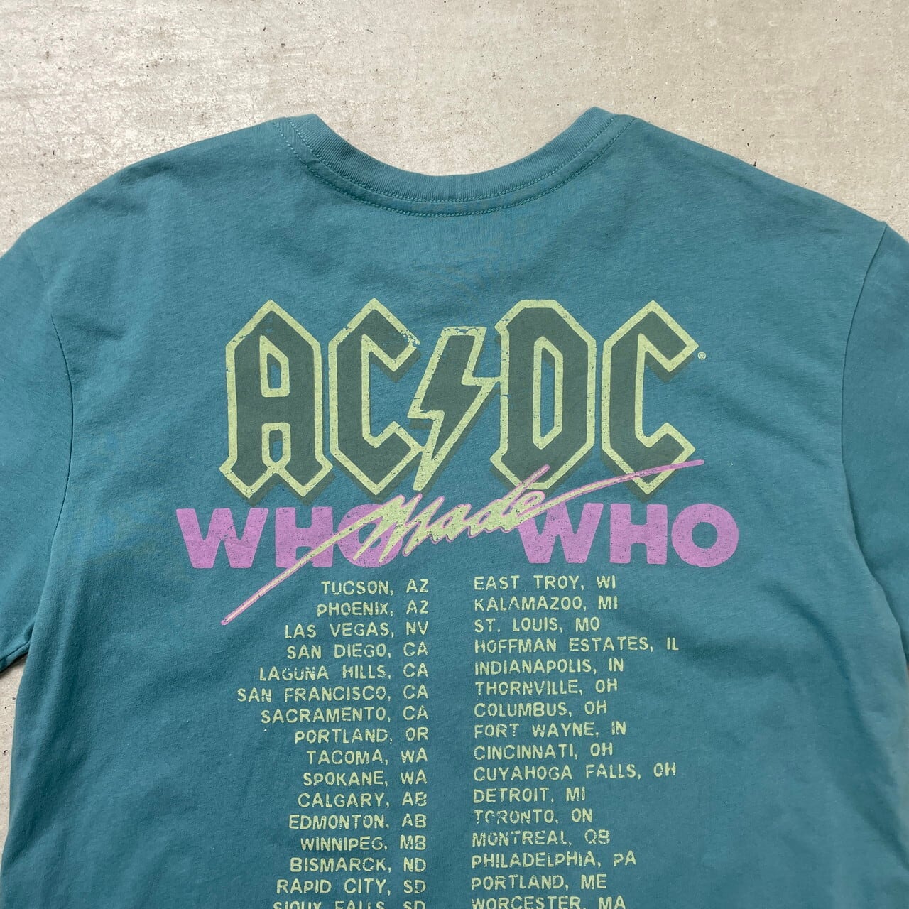 【AC/DC】Tシャツ⑦ Mサイズ AC/DC エーシーディーシー Tシャツ HIGHWAY TO HELL TRICOLOR