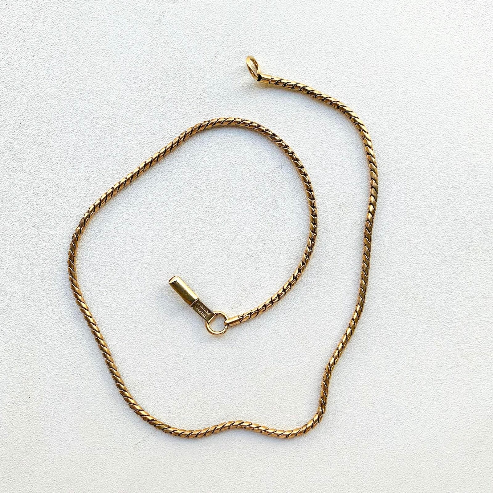 Trifari トリファリ・PAT.PEND刻印 ロープチェーン チョーカー 