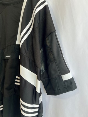 【KOH ISHIGURO】【オーダーのみ】"再構築" REMAKE big silhouette LINE patchwork T-shirts