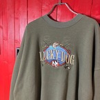 BIG DOGS バスフィッシング刺繍スウェット　カーキ　ビッグドッグ　lucky dogs