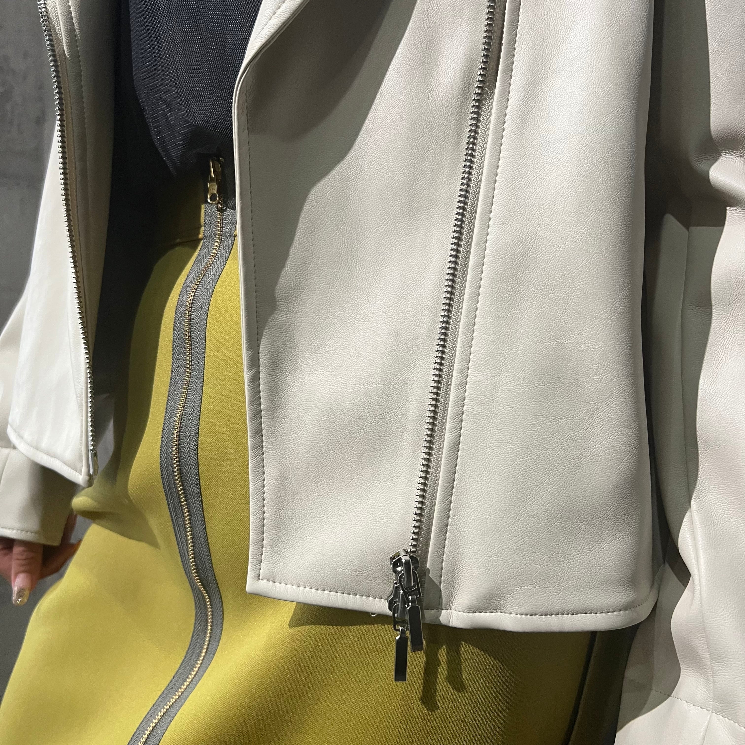 バックフリルフェイクレザーライダースJK | SLOVNENYA スロヴネンヤ