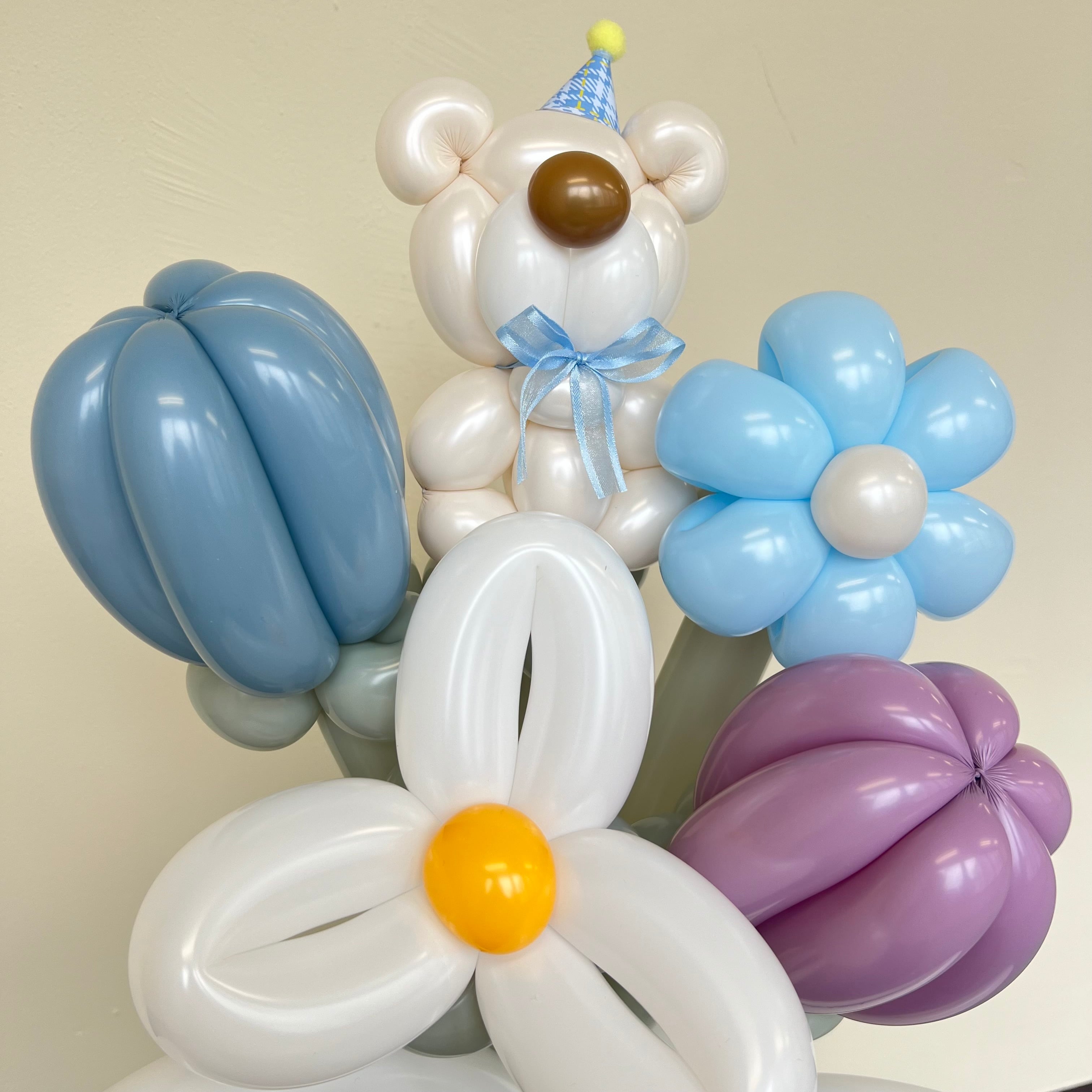 店舗受け取り くまちゃん入りバルーン花束 | sunnyballoon
