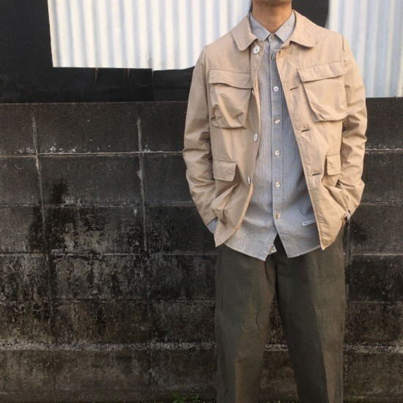 DNL Italy　スリムフィットシャツ　グレー 【SALE】