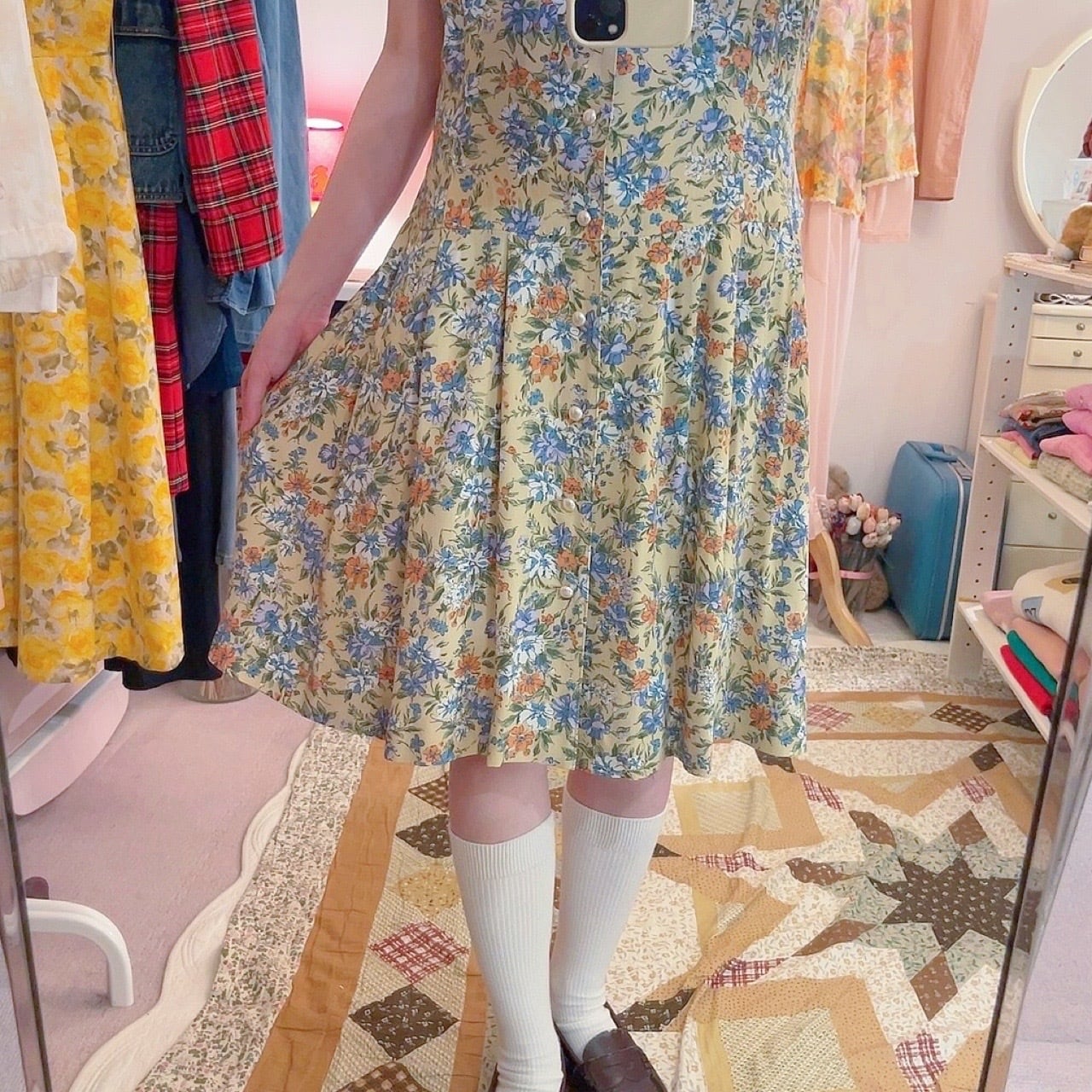 KEITH / lace collar flower one-piece