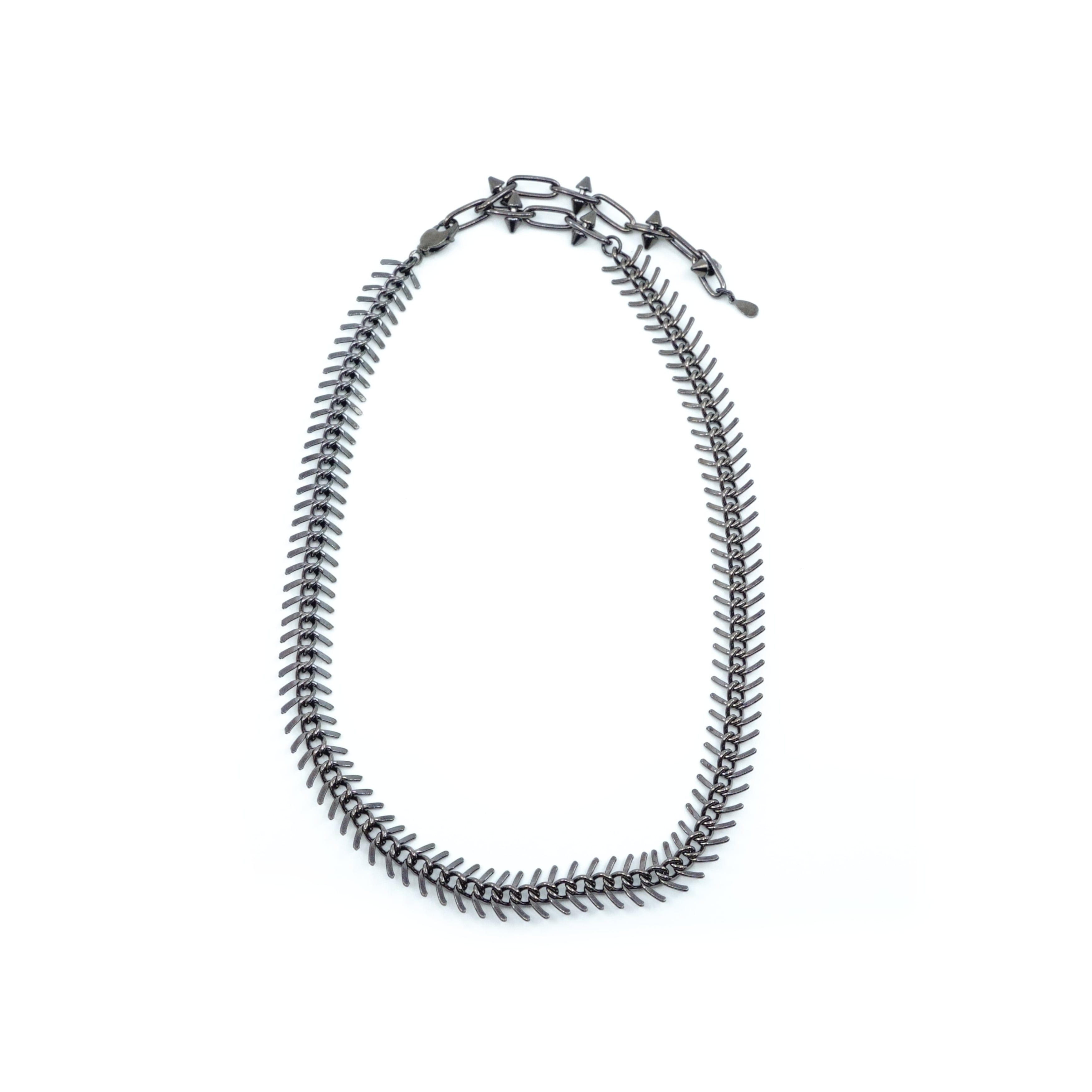 gunda サイズ2 2025 1st】gunda<ガンダ>SKELETON 2 NECKLACE/BLK[スケルトン 2