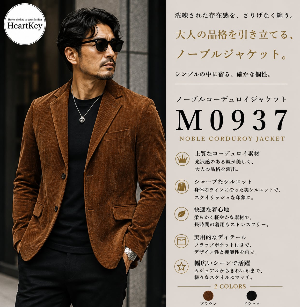 ノーブルコーデュロイジャケット(2color) M0937