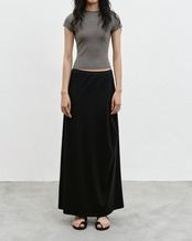 Simple a-line long skirt L0148