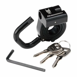 【特価処分】南海部品 ドーベルマン(DOBERMAN) ヘルメットロック (ヘルメットホルダー) 適合:22mm~25mm DBL-002