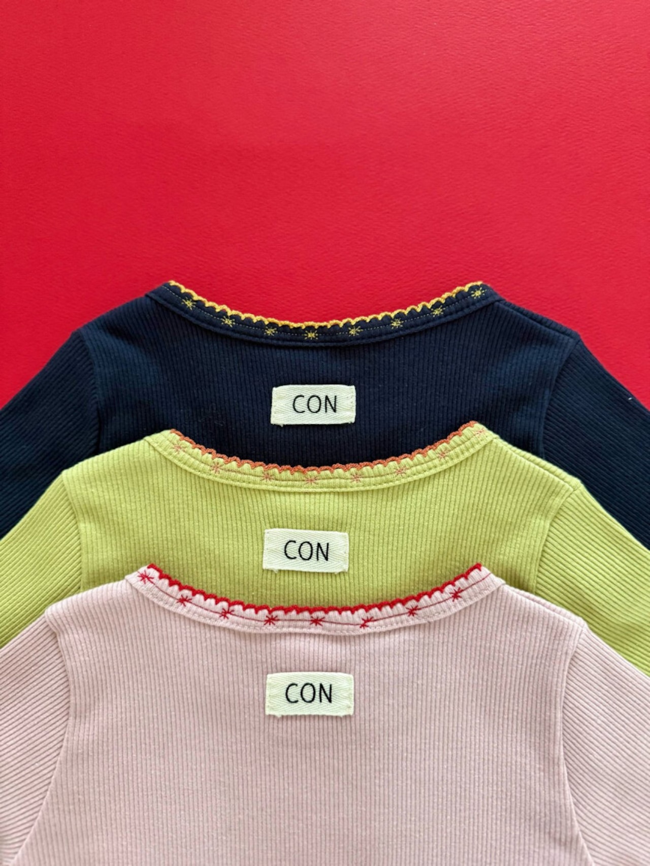 韓国子供服 / 26Autumn / CON / ピンコットTシャツ / キッズ / 秋服 *1~4*