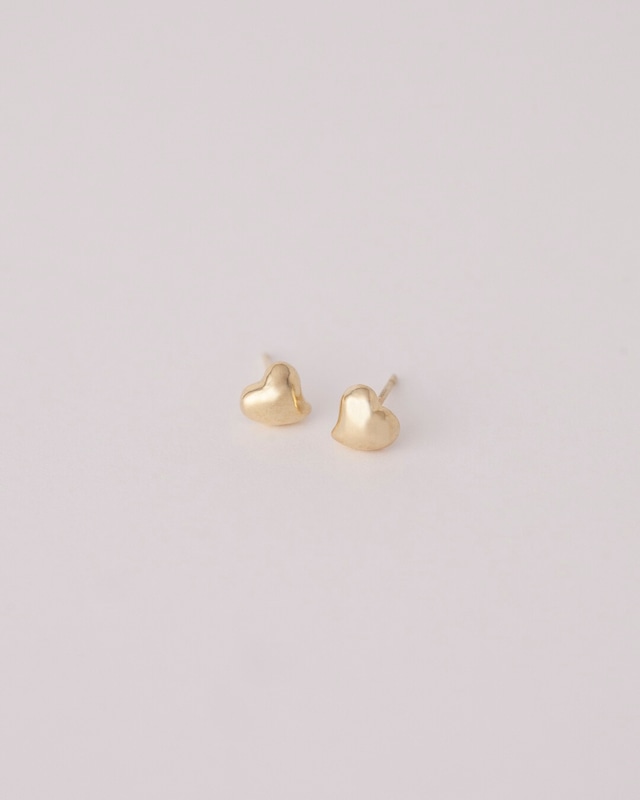 Heart Earrings (14KGP Silver925)