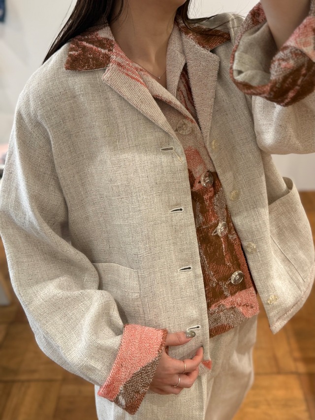jonnlynx/JL226-JK1089 cottonlinen melange jacket
