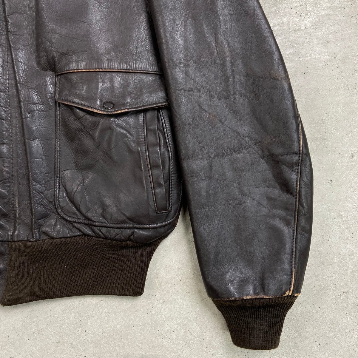 80年代 Schott ショット A-2タイプ レザーフライトジャケット メンズXL
