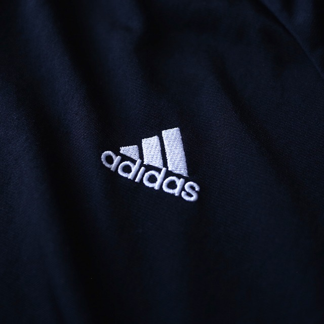 "adidas" black×white×blue good coloring track jacket