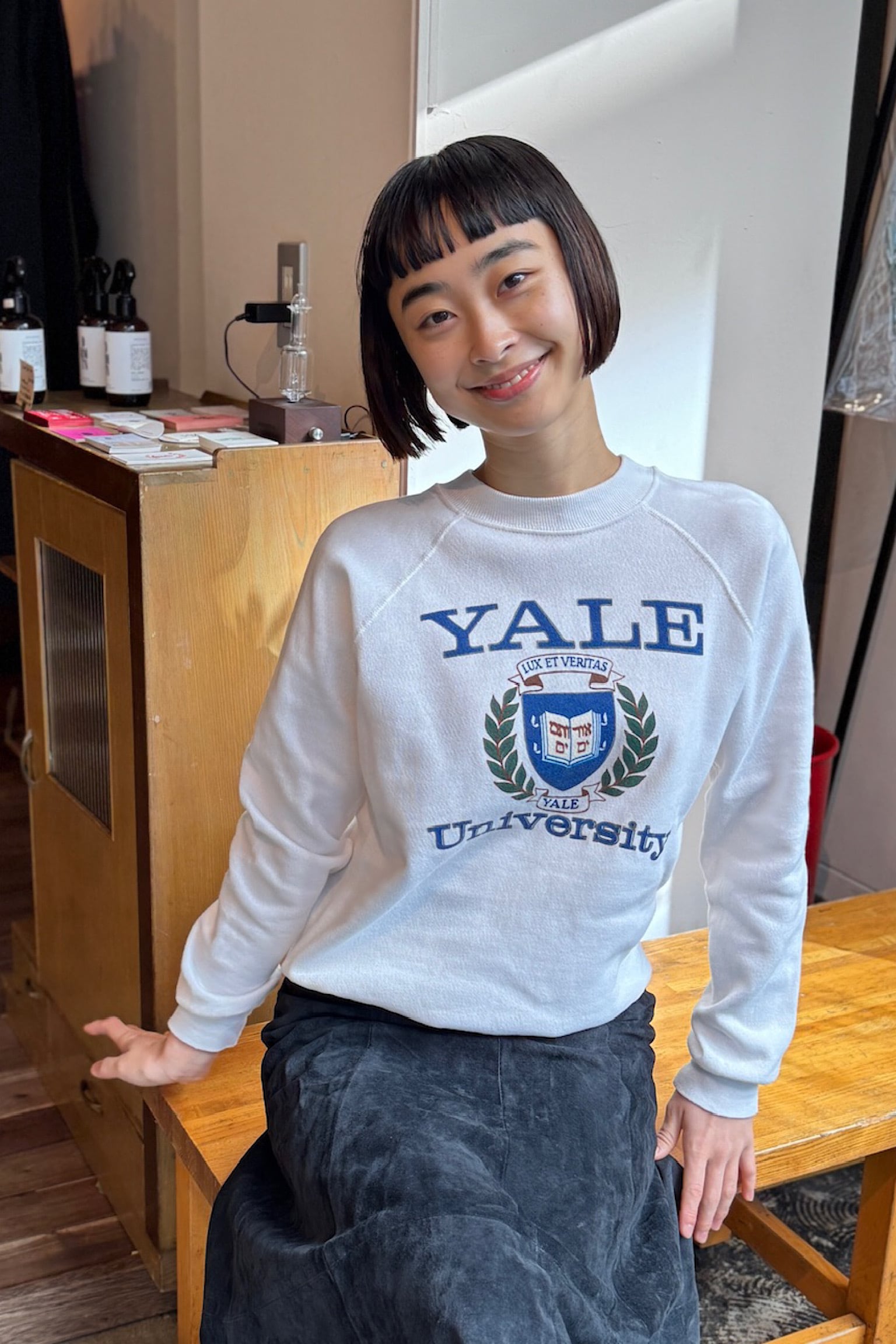 YALE UNIVERSITY ホワイトスウェット