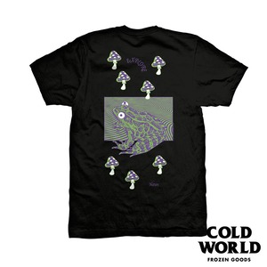 【COLD WORLD FROZEN GOODS/コールドワールドフローズングッズ】FROG WORLD TEE Tシャツ / BLACK ブラック 黒