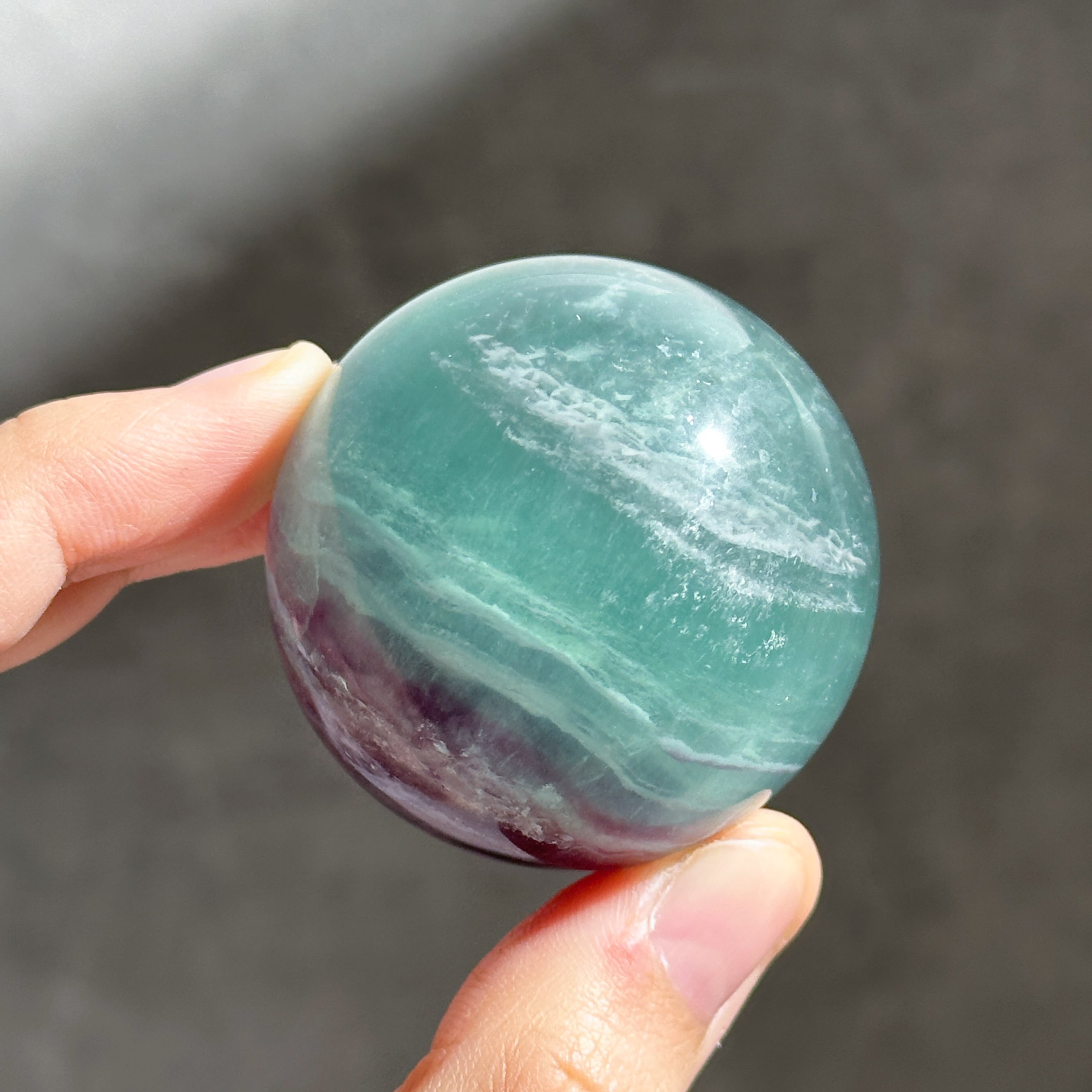⭐ カラフル フローライト スフィア ⭐ 4pcs ⭐ レインボーフローライト スフィア（丸玉)04◇ Rainbow Fluorite Sphere