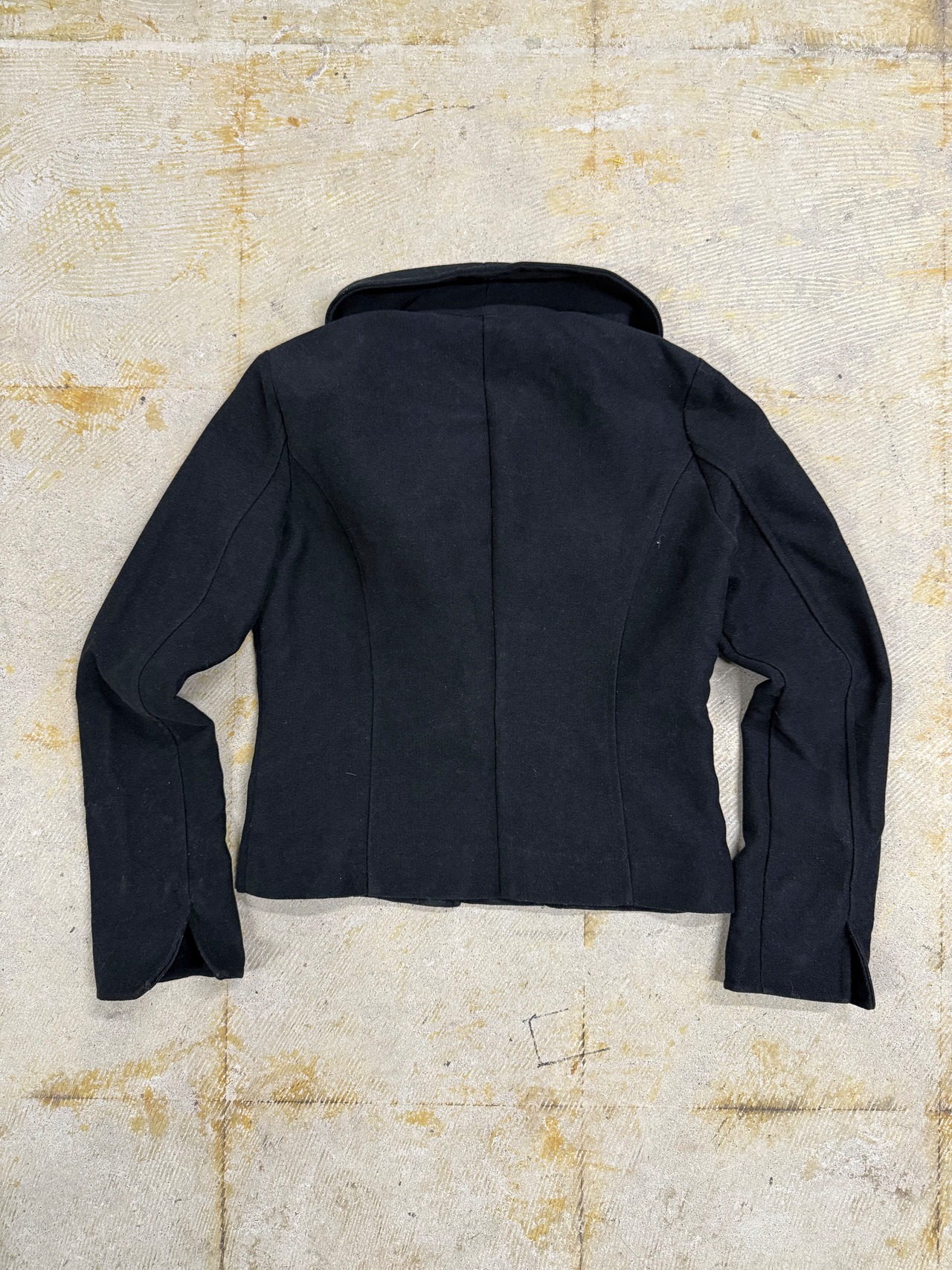 asymmetry wool jacket
