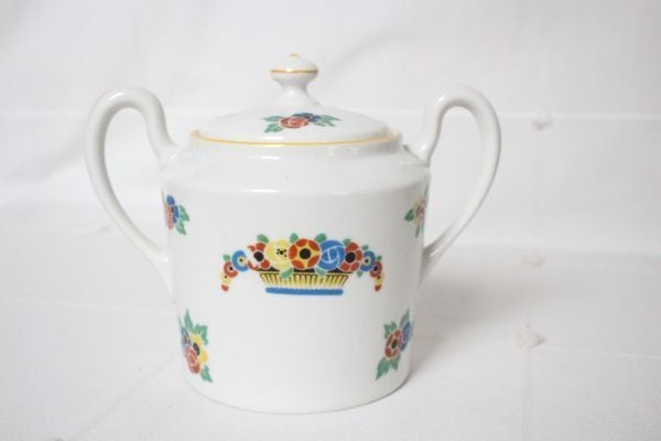 フランス アンティーク メタル銀メッキのシュガーポット シルバー