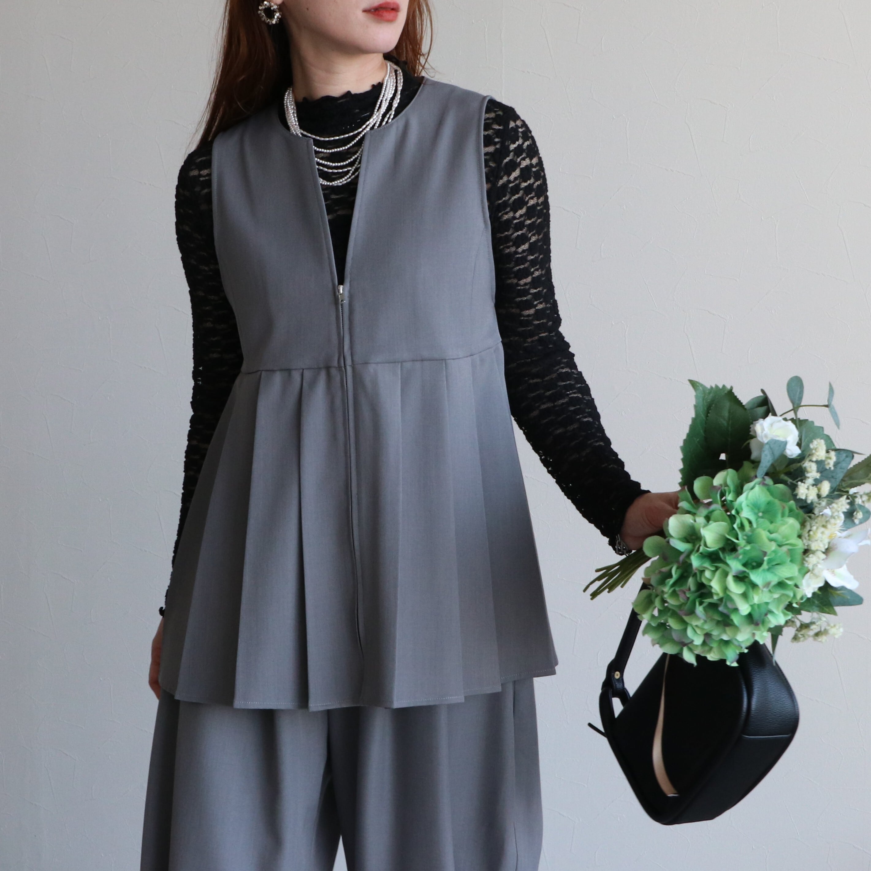 プリーツジップジレ<SETUP可能品番☆>※一部予約商品です※【p247647-z