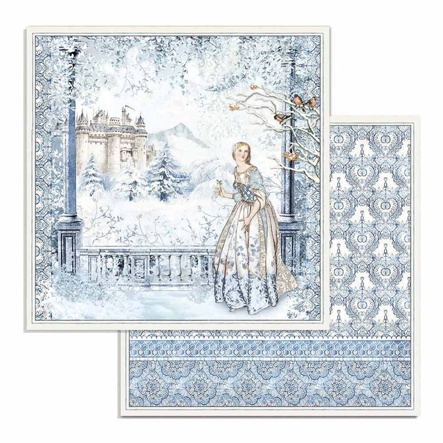 Stamperia Scrapbooking Small Pad 6インチ Double Faced - Winter Tales　両面デザインペーパーパッド10枚入り　SBBXS04【Stamperia（スタンぺリア）】[ST-48p]