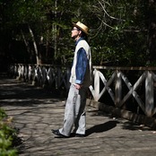 YASHIKI / GANKO別注 ×Shirotsume V-neck Vest メンズコーディネート