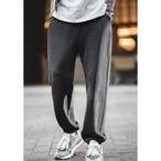 Tapered Silhouette Sweatpants Elastic Waist ◇2color H0286