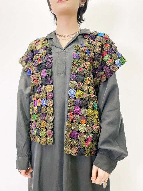 Vintage Yoyo Quilt Vest