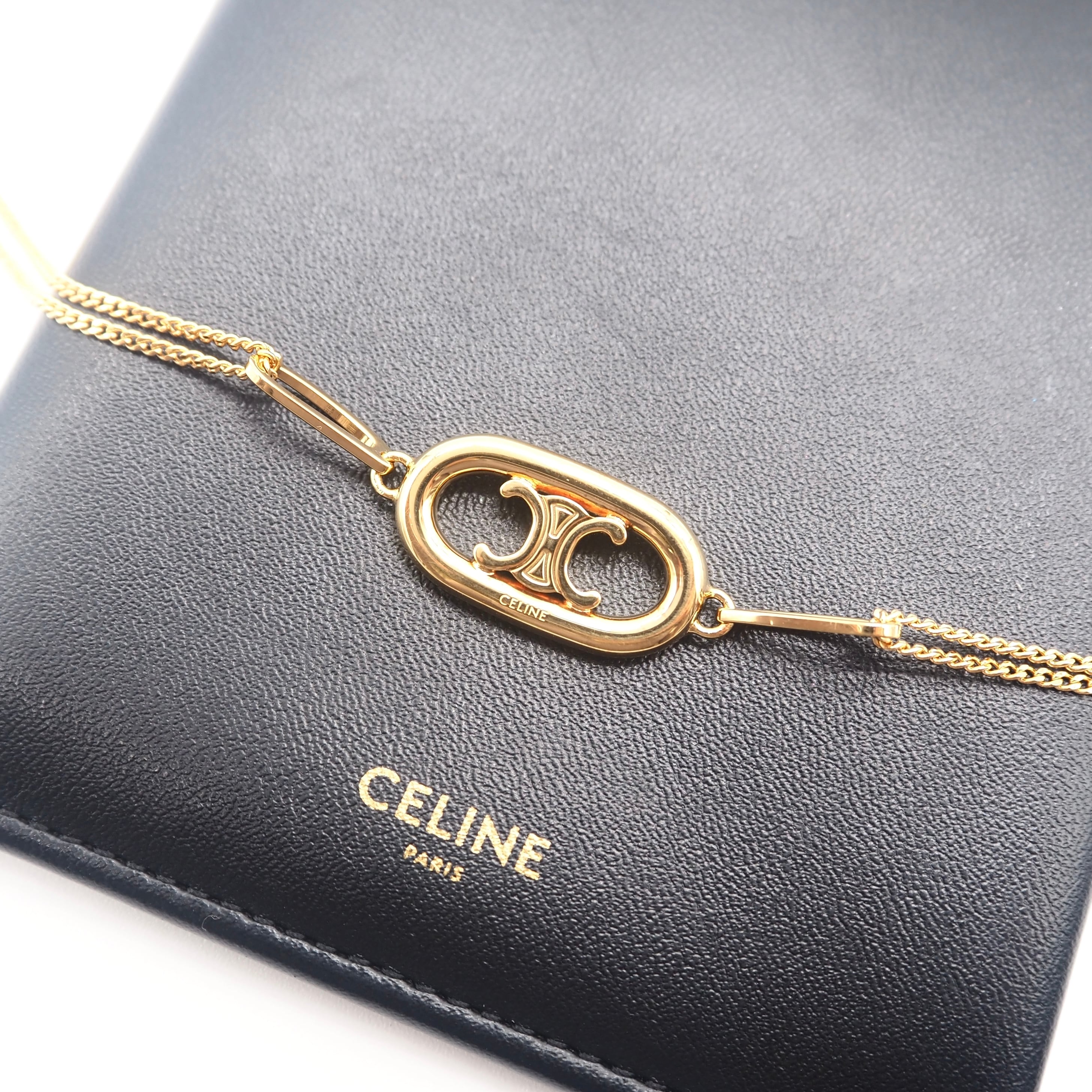 CELINE マイヨン トリオンフ ネックレス ゴールド GP セリーヌ