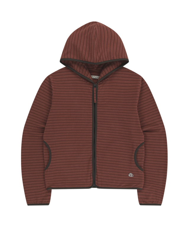 [COYSEIO] STRIPE FLEECE HOOD ZIP-UP RED 正規品 韓国ブランド 韓国通販 韓国代行 韓国ファッション コイセイオ 日本 店舗