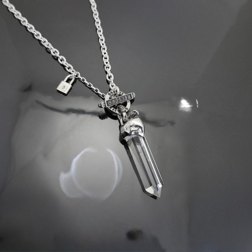 One off QUARTZ T-BAR CHAIN NECKLACE/ 限定商品 クオーツ Tバーチェーンネックレス